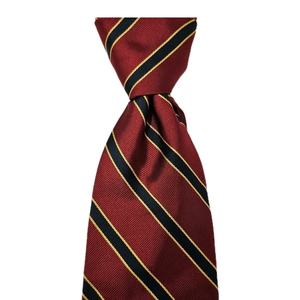 346 Brooks Brothers Red and Blue Silk Tie with Striped Design